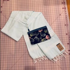 Shawl Scarf and Cosmetic Bag